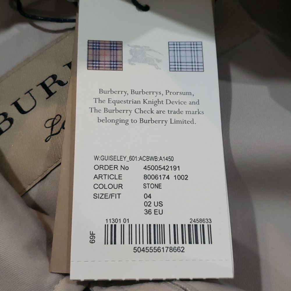 Burberry Guiseley Inside-Out Trench Coat Sz US 2 - Picture 10 of 14